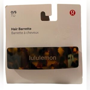 NWT Lululemon Hair Barrette in Classic brown Tortoise shell one size Accessory